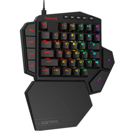 Redragon K585 DITI One-Handed RGB Wired Mechanical Gaming Keyboard - Blue Switches