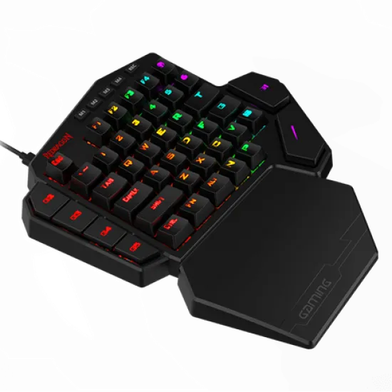 Redragon K585 DITI One-Handed 42 Keys RGB Wired Gaming Keyboard Mechanical Blue Switch English Black