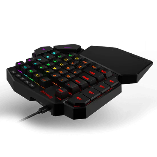 Redragon K585 DITI One-Handed 42 Keys RGB Wired Gaming Keyboard Mechanical Blue Switch English Black
