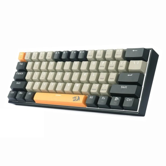 Redragon K606 LAKSHMI Orange Grey Black 60% Gaming Mechanical Keyboard Blue Switch