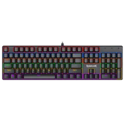 Redragon K608 Valheim Rainbow Gaming Keyboard Mechanical BLUE Switch English & Arabic Black