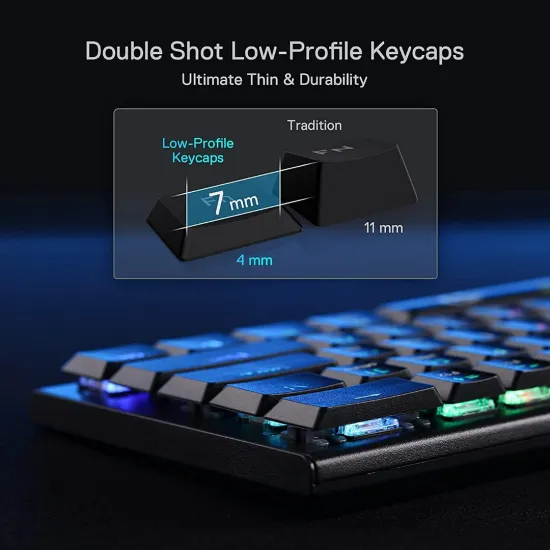 Redragon K614 Anivia 60% RGB Wired Gaming Keyboard Mechanical Red Switch Arabic English Black