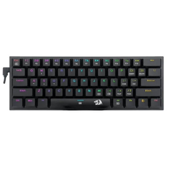 Redragon K614 Anivia 60% RGB Wired Gaming Keyboard Mechanical Red Switch Arabic English Black
