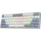 Redragon K617 Fizz 60% 61 Key RGB Mechanical Gaming Keyboard RED Switch - White & Gray