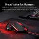 Redragon M601BA Wired Gaming Mouse RED LED 3200 DPI 5 Buttons & Mousepad Black