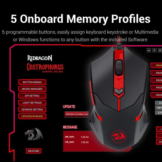 Redragon M601-BA Gaming Mouse and Mouse Pad Combo