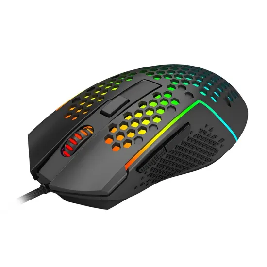 Redragon M987-K Lightweight Honeycomb Wired Gaming Mouse RGB 12400 DPI 6 Buttons Black