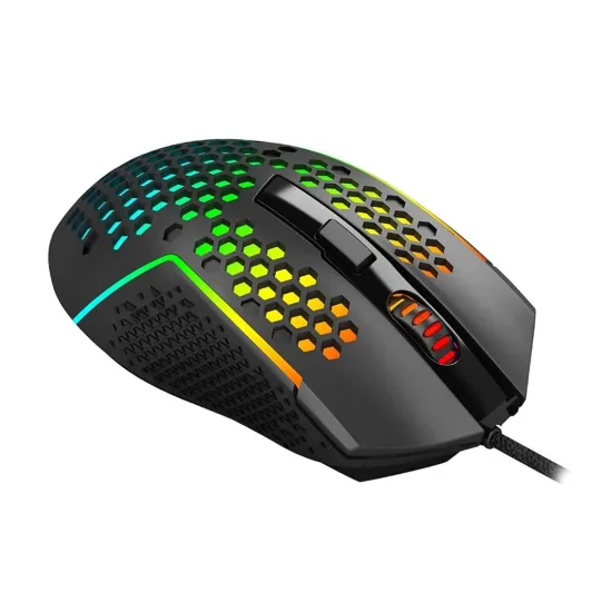 Redragon M987-K Lightweight Honeycomb Wired Gaming Mouse RGB 12400 DPI 6 Buttons Black