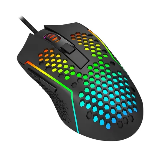 Redragon M987-K Lightweight Honeycomb Wired Gaming Mouse RGB 12400 DPI 6 Buttons Black