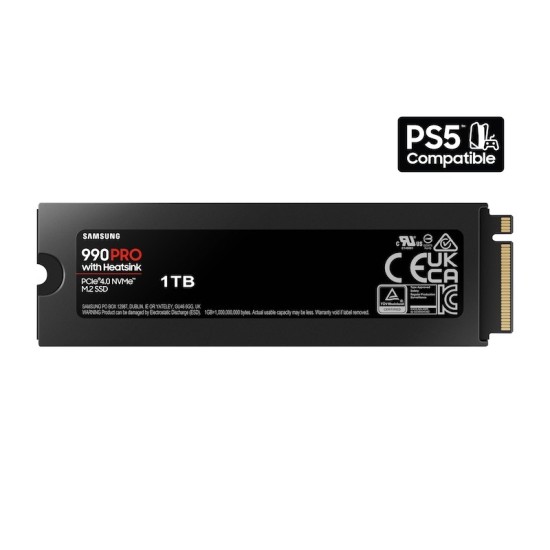 Samsung 990 Pro 1TB With Heatsink PCIe 4.0 Nvme M.2 SSD