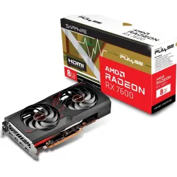 Sapphire PULSE Radeon RX 7600 8GB GDDR6 OC Graphics Card Black