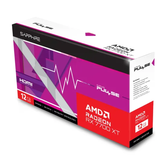 Sapphire PULSE Radeon RX 7700 XT 12GB GDDR6 Graphics Card Black