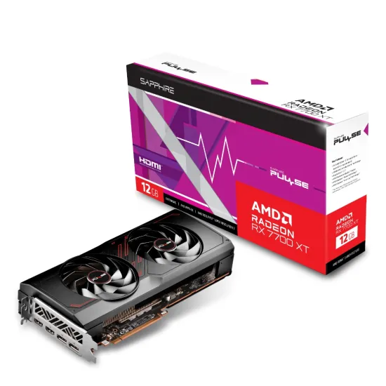 Sapphire PULSE Radeon RX 7700 XT 12GB GDDR6 Graphics Card Black
