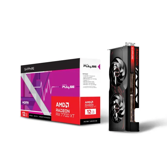 Sapphire PULSE Radeon RX 7700 XT 12GB GDDR6 Graphics Card Black