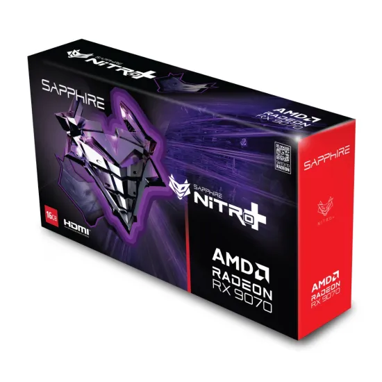 Sapphire Nitro+ RX 9070 Gaming 16GB GDDR6 OC Graphics Card Black