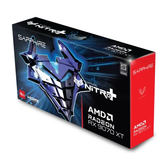 Sapphire Nitro+ RX 9070 XT Gaming 16GB GDDR6 OC Graphics Card Black