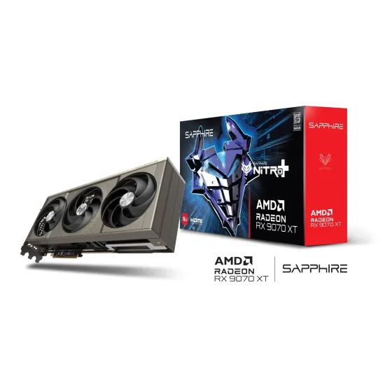 Sapphire Nitro+ RX 9070 XT Gaming 16GB GDDR6 OC Graphics Card Black