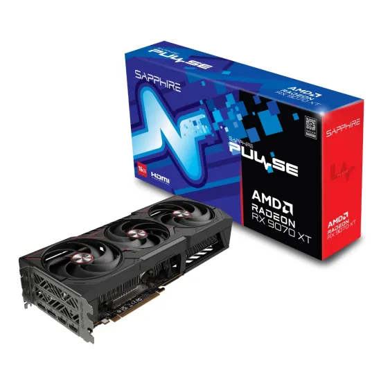 Sapphire PULSE RX 9070 XT Gaming 16GB GDDR6 Graphics Card Black