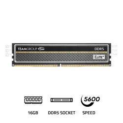 TeamGroup Elite Plus 16GB 5600MHZ CL46 DDR5 Black RAM