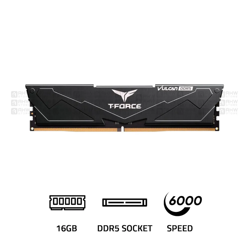 TeamGroup T-FORCE Vulcan 16GB 6000MHz CL38 DDR5 INTEL XMP 3.0 AMD EXPO ...