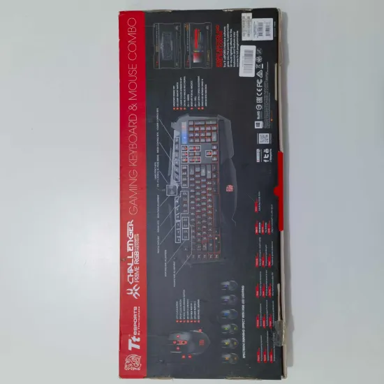 Thermaltake CHALLENGER Prime RGB Gaming Combo Keyboard and Mouse 3200 DPI English Black (Open Box)