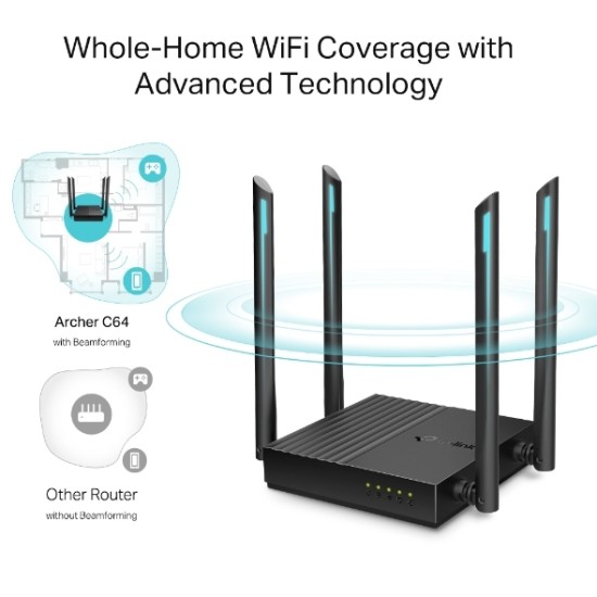 TP-Link Archer C64 AC1200 Wireless MU-MIMO Wi-Fi Router