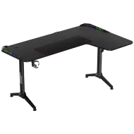 Twisted Minds WARRIOR L Shaped Gaming Desk RGB Right Black Twisted Minds WARRIOR L Shaped Gaming Desk RGB Right Black