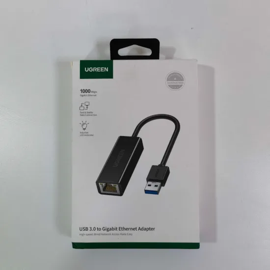 UGREEN USB 3.0 to RJ45 Gigabit Ethernet Adapter (Black) - 20256 (Open Box)