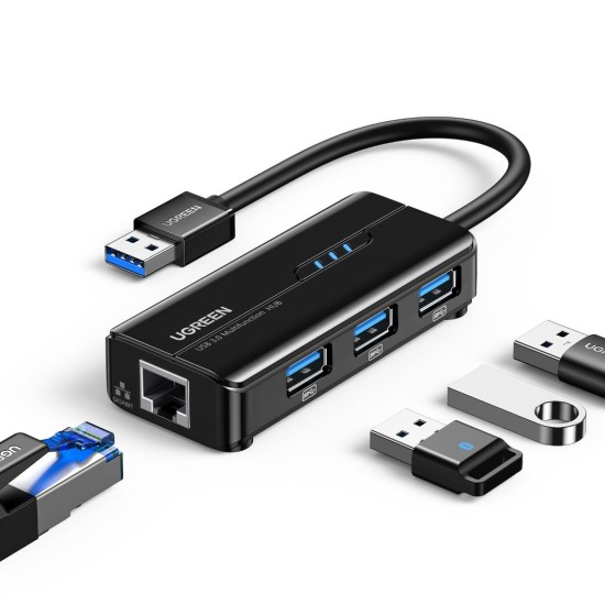 UGREEN USB 3.0 Hub With Gigabit Ethernet Adapter - 20265