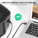 UGREEN USB 2.0 AM to BM Print Cable 2m (Black) 6957303828470 -20847