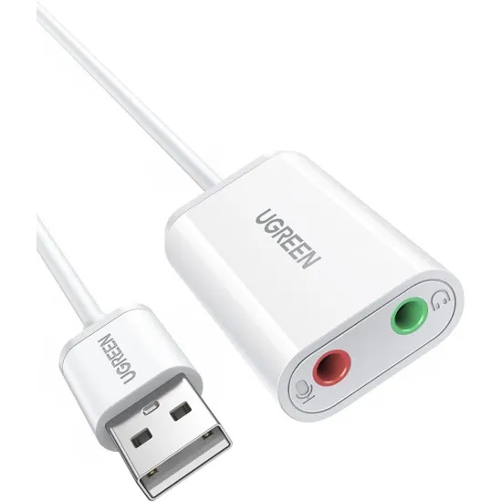 UGREEN USB 2.0 External Sound Adapter (White) 6957303831432 -30143