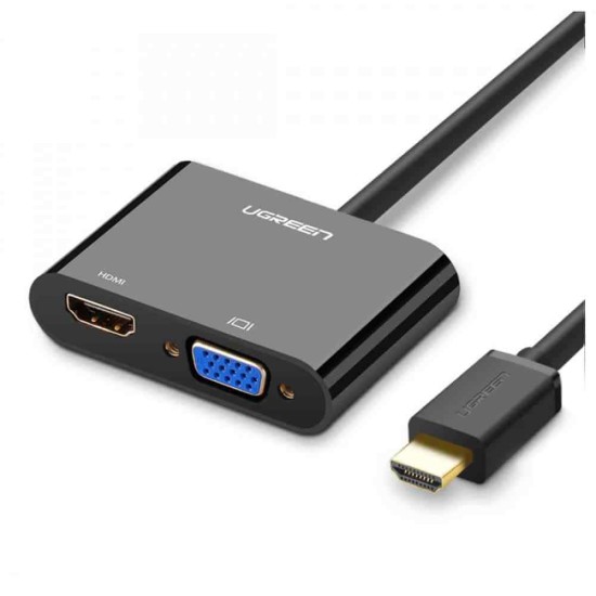 UGREEN CM101 HDMI to VGA + HDMI Converter - 40744