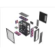 XANDER Velox W2E0092 Mid Tower Case 4 Fan RGB Black + 650W 80+ White Power Supply