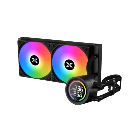 XIGMATEK LK 240 Digital ARGB Digital Segment LCD Liquid Cooler Black