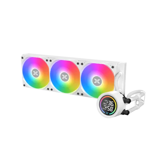 XIGMATEK LK 360 Digital Arctic ARGB Digital Segment LCD Liquid Cooler White