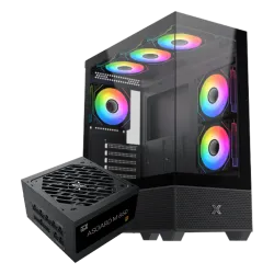 Xigmatek Alphard Mid Tower Case 3 Fan ARGB Black + Asgard 850W 80+ Bronze Power Supply