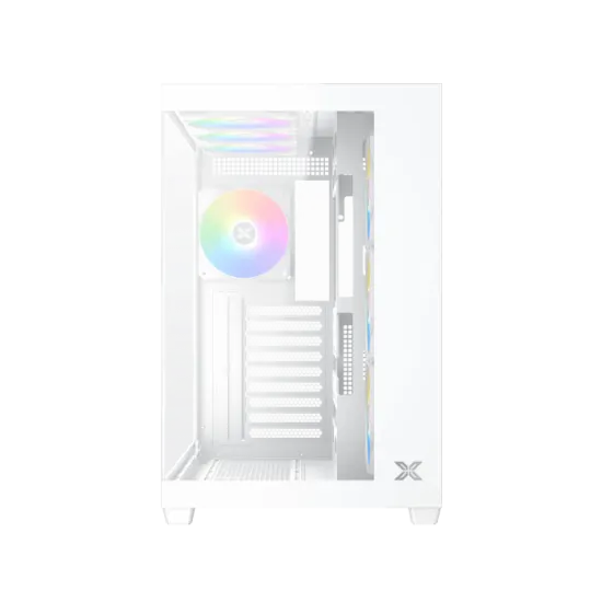 Xigmatek Aqua V Air Arctic Mid Tower Case 7 Fan ARGB White