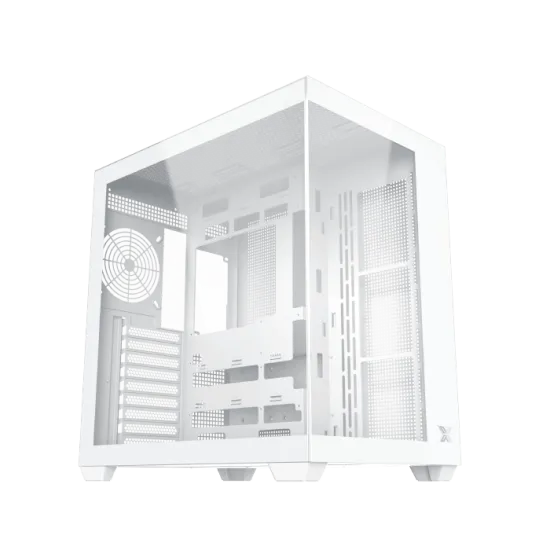 Xigmatek Aqua V Air Arctic Mid Tower Case 7 Fan ARGB White