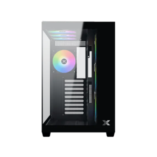 Xigmatek Aqua V Air Mid Tower Case 7 Fan ARGB Black