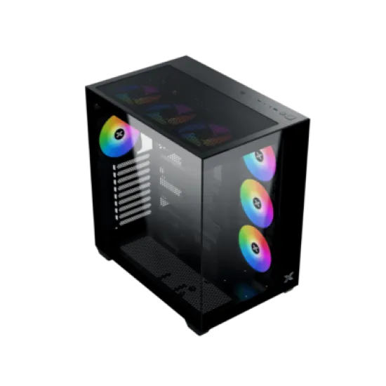 Xigmatek Aqua V Air Mid Tower Case 7 Fan ARGB Black