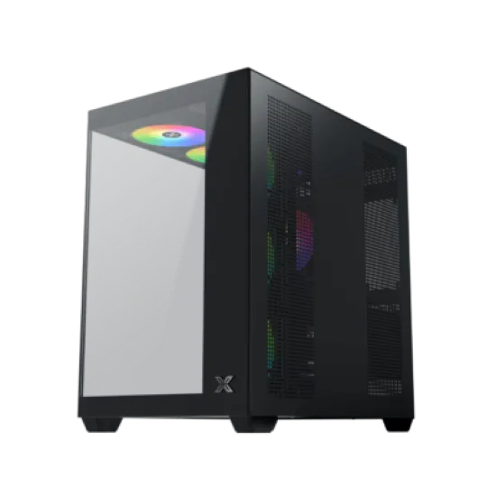 Xigmatek Aqua V Air Mid Tower Case 7 Fan ARGB Black