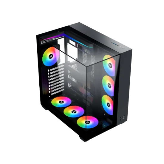 Xigmatek Aqua V Mid Tower Case 7 Fan ARGB Black