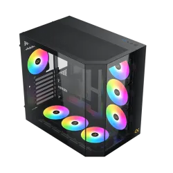 Xigmatek Cubi II Mid Tower Case 7 Fan ARGB Black 