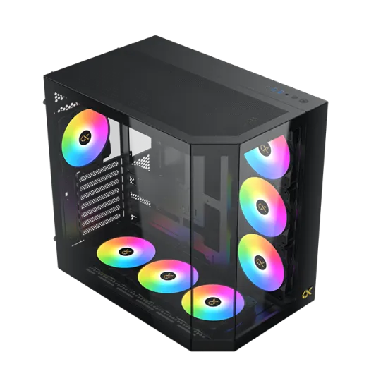 Xigmatek Cubi II Mid Tower Case 7 Fan ARGB Black 