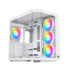 XIGMATEK Cubi II Arctic Mid Tower Case 7 Fan ARGB White