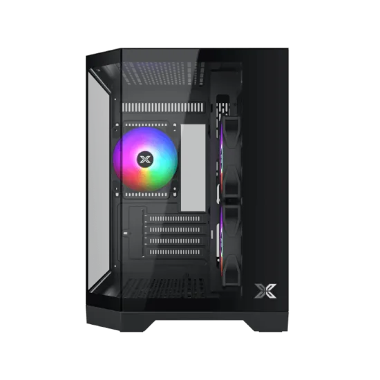 Xigmatek Cubi M Nano 3 Fan Rainbow RGB Micro Tower Case + BitFenix BPA600 600W 80+ Non Modular Power Supply