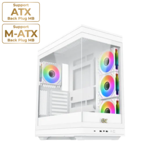Xigmatek Meta Arctic Super Tower Case 4 Fan ARGB White