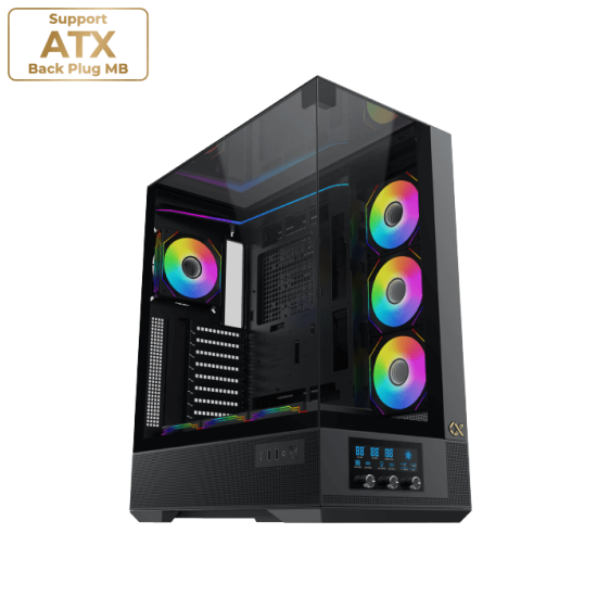 Xigmatek Vision Pro Full Tower (8x120mm ARGB fan) Case - Black