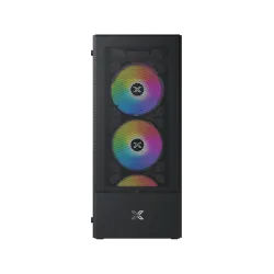 XIGMATEK Hero II AIR Mid Tower Case 4 Fan ARGB Black + X-POWER 600W 80+ White Power Supply