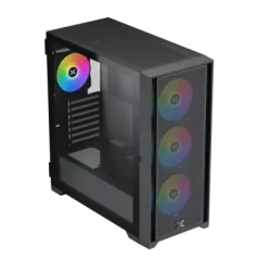 XIGMATEK MASTER X II Mid Tower Case 4 Fan ARGB Black + X-Power 600W 80+ White Power Supply